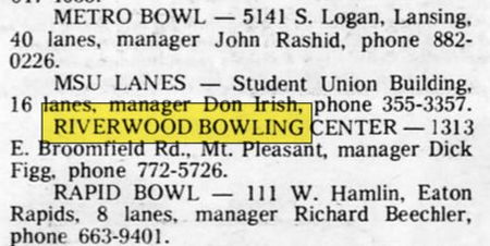 Riverwood Resort (Riverwood Bowling Center) - Aug 22 1974 Article (newer photo)